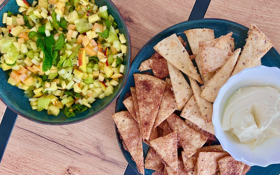 Fruit Salsa with Cinnamon Tortilla Chips